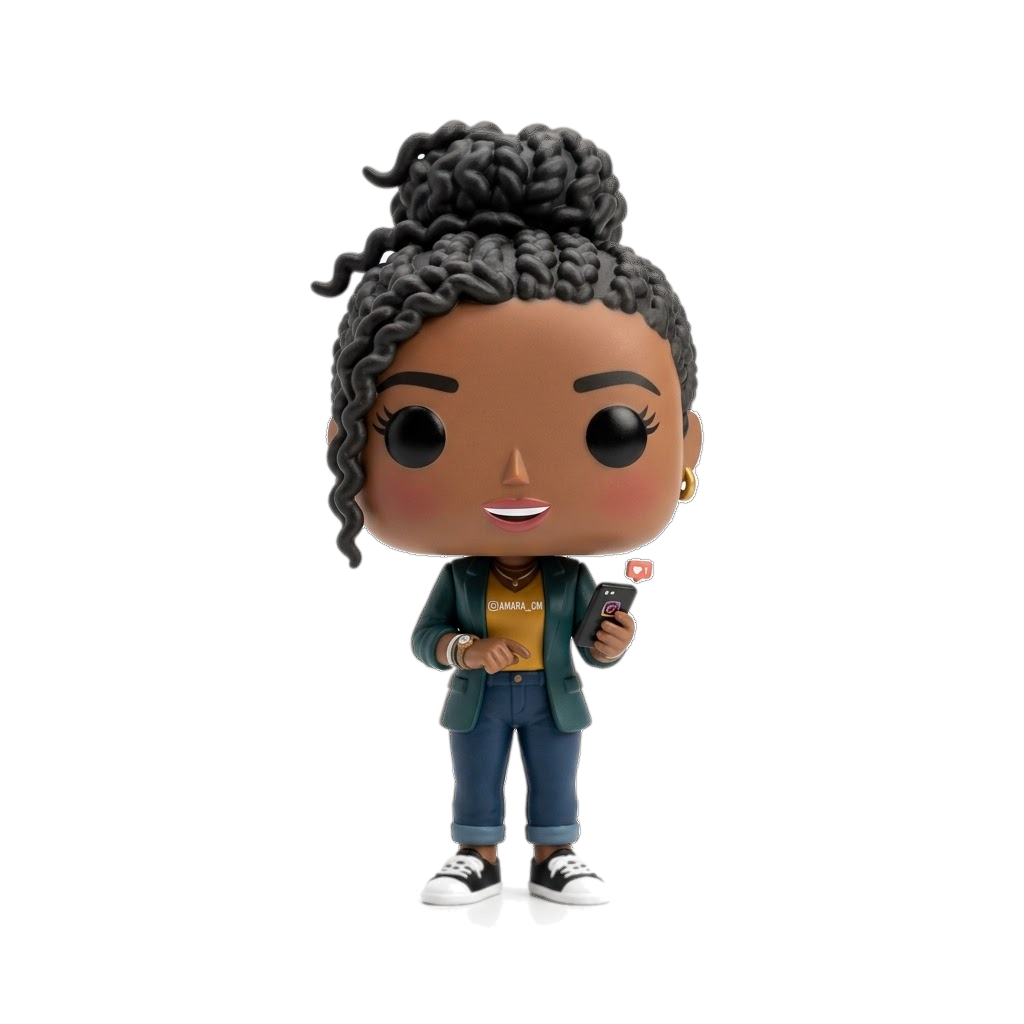 Amara, community manager de Oya, figurine 3D