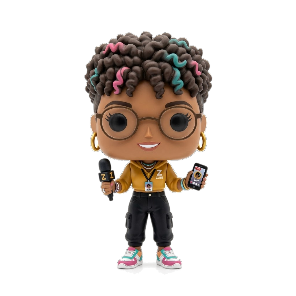 Zuri, créatrice de contenu de Oya, figurine 3D